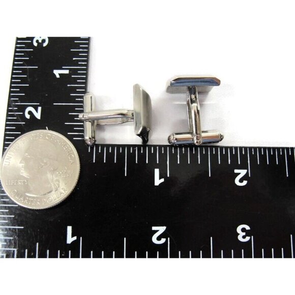 Croft & Barrow Cufflinks Silver Tone Wedding Tux Vintage IOB - Picture 13 of 16